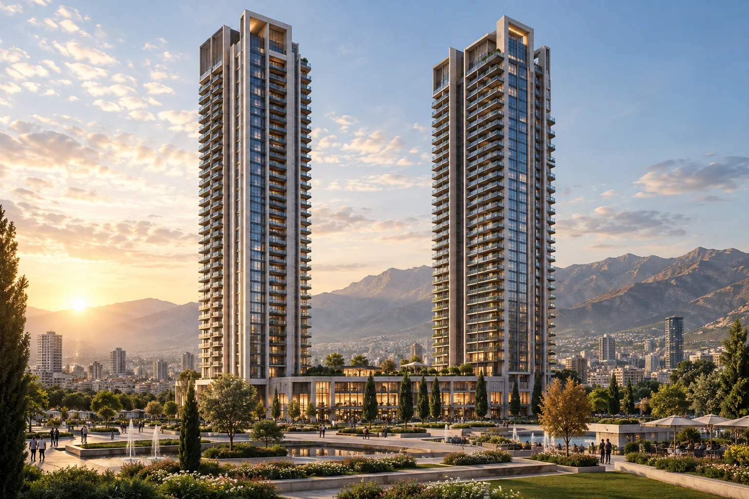 Concept view of Garden City Towers in Sulaymaniyah